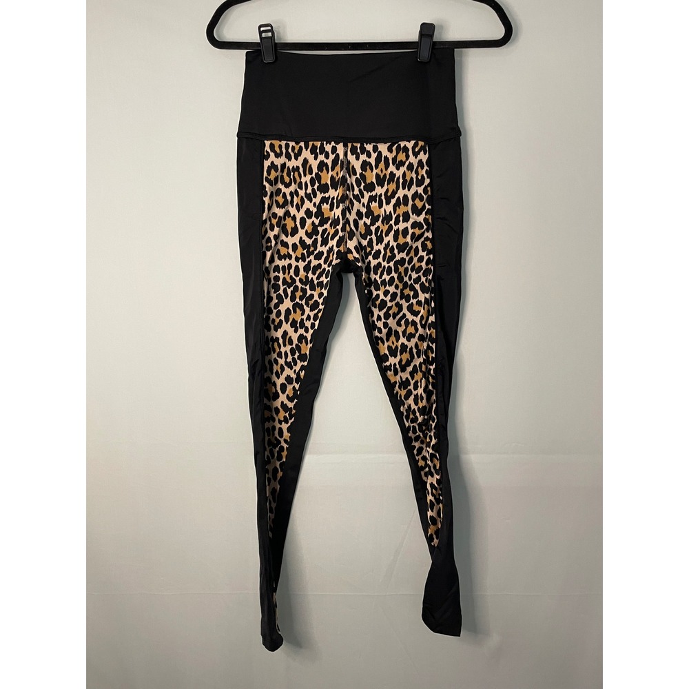 Kate Spade‎ Beyond Yoga High Waisted Leopard Print Leggings Black Activewear